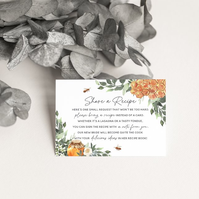 Carte D'accompagnement Fête des mariées Orange Blossom Bee Demande de rec (Créateur téléchargé)