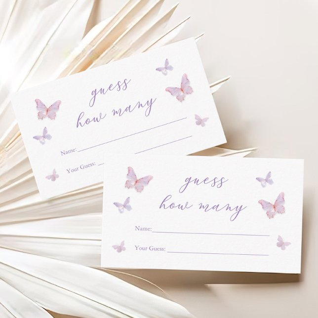 Carte D'accompagnement Fête des mariées Papillon Devant Combien De Jeu (Créateur téléchargé)
