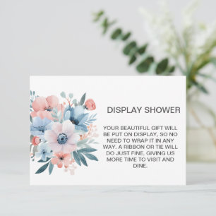 Carte D'accompagnement Fête des mariées Pastel Fleur sauvage douche