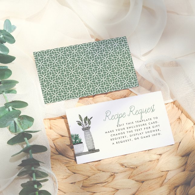 Carte D'accompagnement Fête des mariées Plante Boho moderne (Créateur téléchargé)