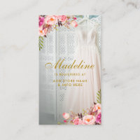 Fête des mariées Rose Floral Gold Registre Insérer