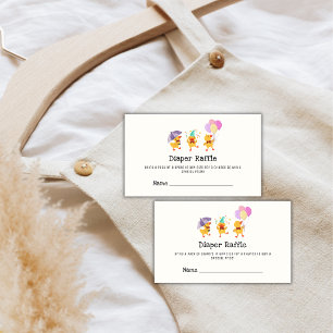 Carte D'accompagnement Fête Petit Caneton Tirage au Sort Couches Baby Sho