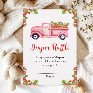 Carte D'accompagnement Fête Prénatale Bébé Camion à Fraises Tirage au Sor