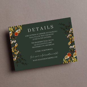 Carte D'accompagnement Feuillage d'automne Verdure sèche Mariage de couro