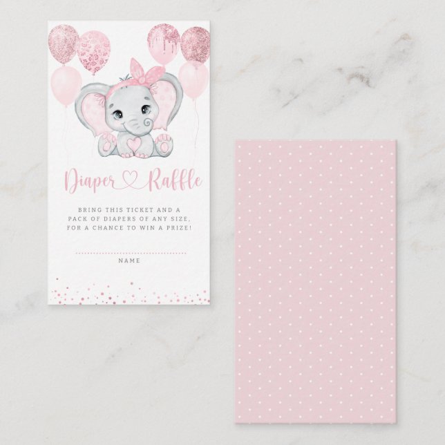 Carte D'accompagnement Feuillage de Baby shower floral éléphant (Devant / Derrière)