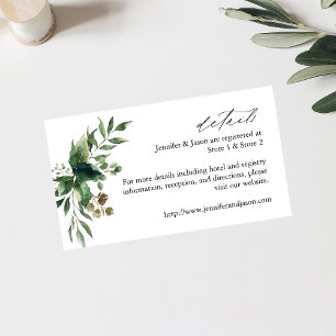 Carte D'accompagnement Feuille & Eucalyptus Russe Détails