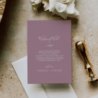 Feuille minimale | Mauve Mariage Wishing well