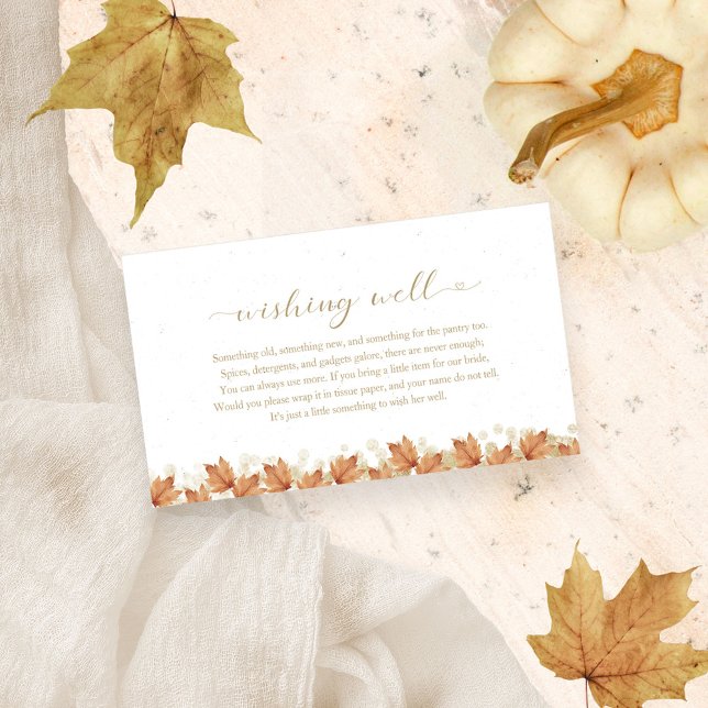 Carte D'accompagnement Feuilles d'automne Fête des mariées d'automne bien (Créateur téléchargé)