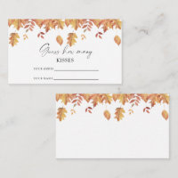 Feuilles en chute - devinez combien de baisers jeu