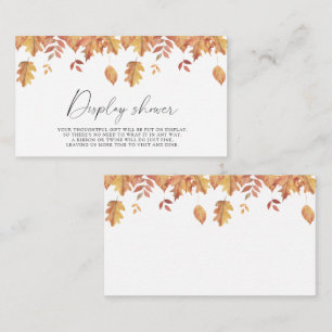 Carte D'accompagnement Feuilles en chute - douche d'affichage