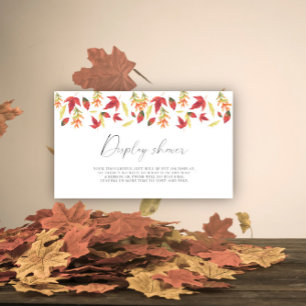 Carte D'accompagnement Feuilles en chute - douche d'affichage