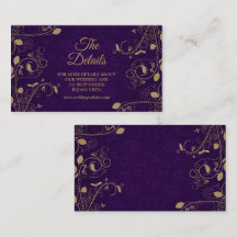 Feuilles Florales Dorées Violettes Détail De Maria