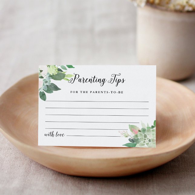 Carte D'accompagnement Fiche de conseil Baby shower pour les parents DEVO (Créateur téléchargé)