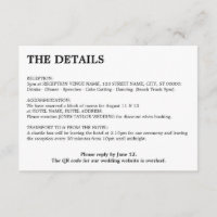 Fiche de Mariage de code QR minimal