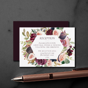 Carte D'accompagnement Figues florissantes   Moody Rustic Fruit Réception