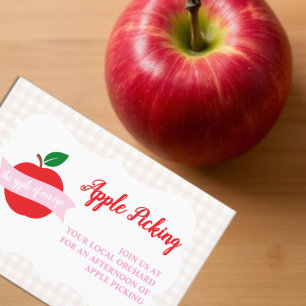 Carte D'accompagnement Fille coup de coeur pour cueillette de pommes d'an