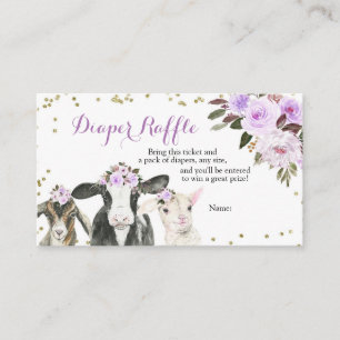 Carte D'accompagnement Fille de la ferme pourpre Raffle de la couche de f
