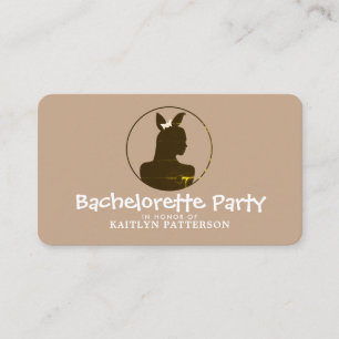 Carte D'accompagnement Fille lapin, billet élégant pour enterrement de vi