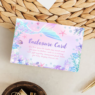 Carte D'accompagnement Fille Sirène 1ère fête d'anniversaire