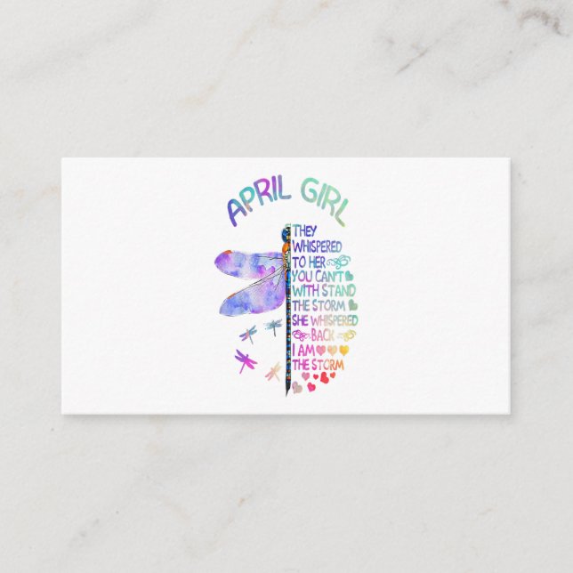 Carte D'accompagnement Filles Dragonfly April Girl Whischoi à elle (Devant)