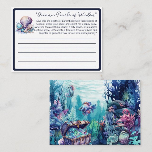 Carte D'accompagnement Fintastic One | Perles océaniques de sagesse (Devant / Derrière)