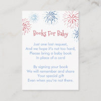 Fireworks Stars et Stripes Livres pour Baby shower