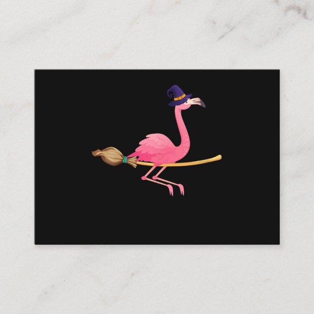 Carte D'accompagnement Flamant rose | Femmes Drôle Flamant rose Sorcière  (Devant)
