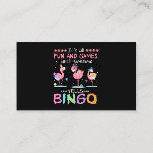 Carte D'accompagnement Flamant rose  Flamme Bingo Funny