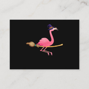 Carte D'accompagnement Flamant rose  Halloween de sorcière Flamant rose a