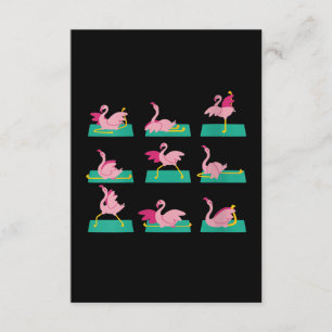 Carte D'accompagnement Flamant rose Yoga Poses Méditation Exercice d'entr