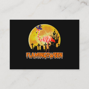 Carte D'accompagnement Flamingo   Flamingoween Funny Witch Halloween