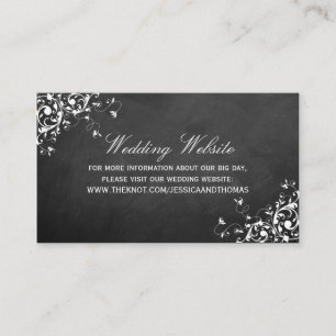 Carte D'accompagnement Flèches blanches sur le site Mariage Chalkboard