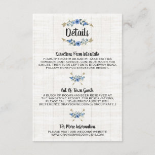 Carte D'accompagnement Flèches Rustiques Boho & Détails Floraux / Directi