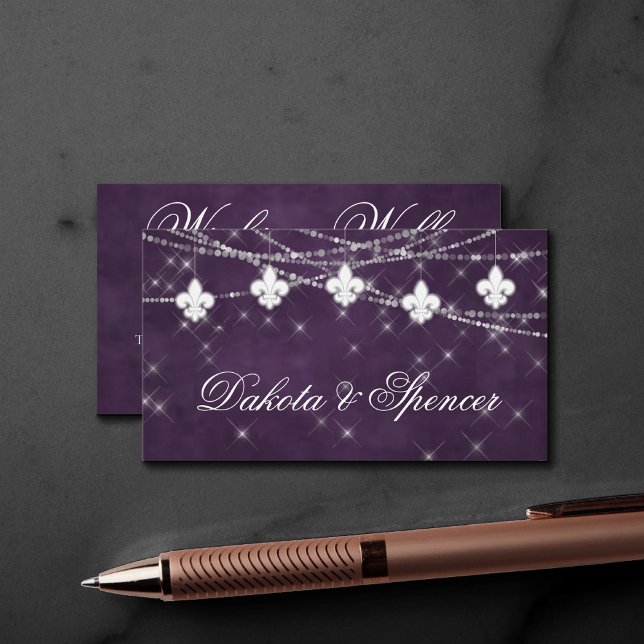 Carte D'accompagnement Fleur de Lis Lumières | Souhait bien poème (Créateur téléchargé)