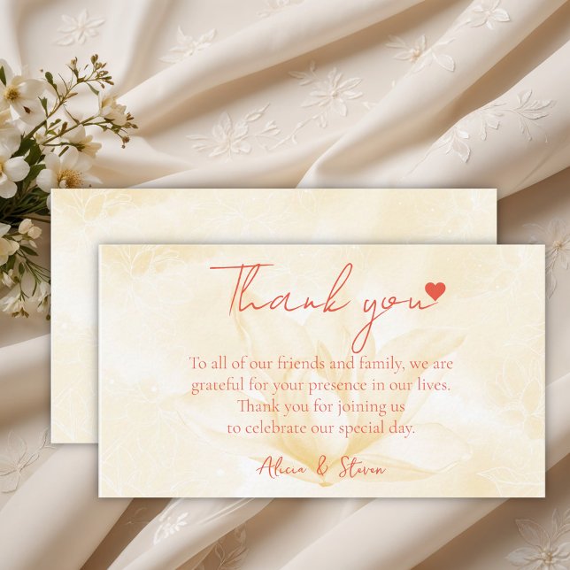 Carte D'accompagnement Fleur de Magnolia Éthérée, Merci (Créateur téléchargé)