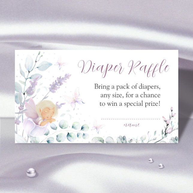 Carte D'accompagnement Fleur de papillon Baby shower de la fille Raffle (Créateur téléchargé)