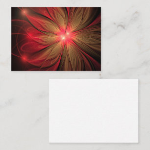 Carte D'accompagnement Fleur fractale de fansy rouge