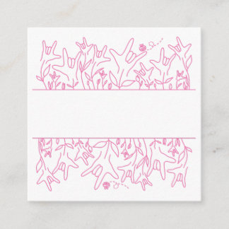 Carte D'accompagnement Fleur ILY - Nom personnalisé ASL Design