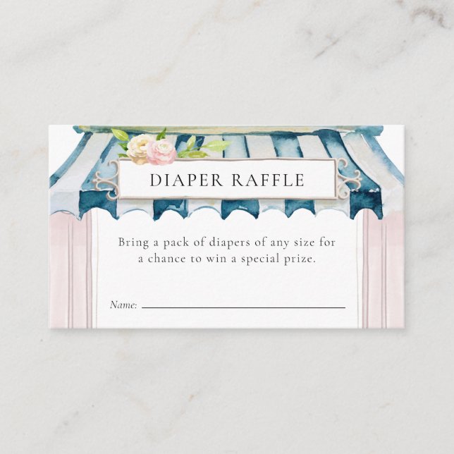 Carte D'accompagnement Fleur Jardin Baby shower Déchets Raffle (Devant)