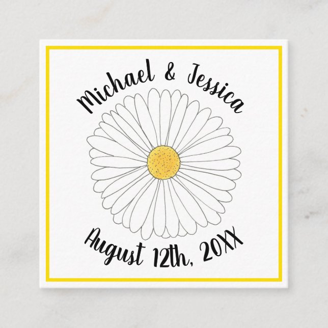 Carte D'accompagnement Fleur marguerite marguerite marguerite marguerite (Devant)