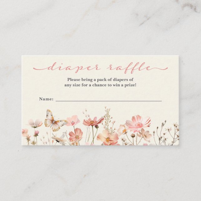 Carte D'accompagnement Fleur sauvage Baby en fleur Baby shower de fraise  (Devant)