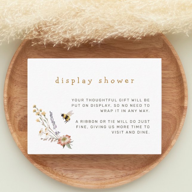 Carte D'accompagnement Fleur sauvage Bee Floral douche (Créateur téléchargé)