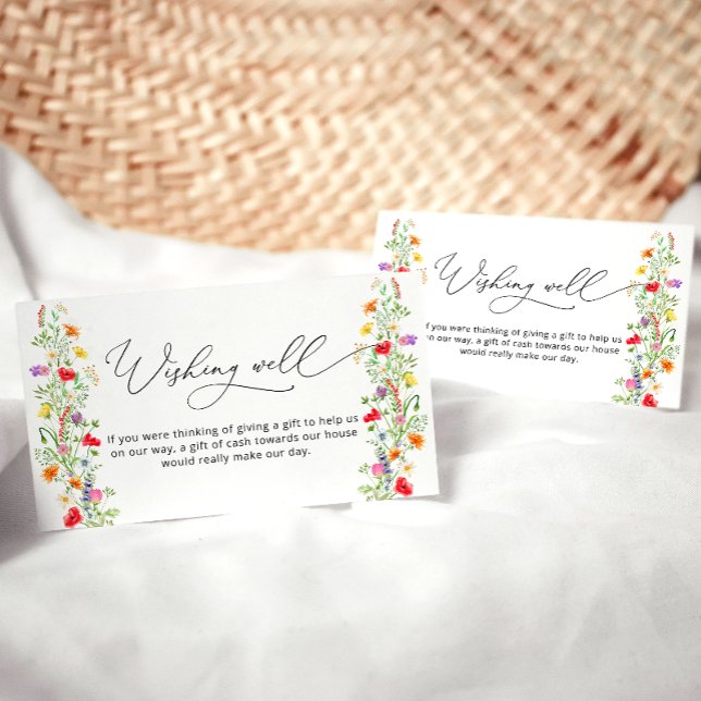 Carte D'accompagnement Fleur sauvage coloré souhaitant bien douche nuptia (Créateur téléchargé)