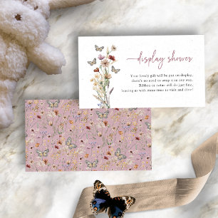 Carte D'accompagnement FLEUR SAUVAGE d'affichage PInk Boho douche