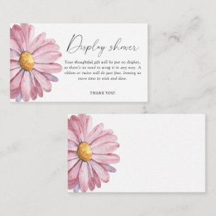 Carte D'accompagnement Fleur sauvage Daisy élégant - douche d'affichage