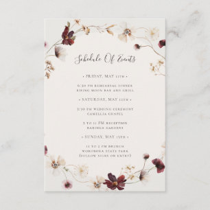 Carte D'accompagnement Fleur sauvage de Bourgogne Calendrier Beige Des