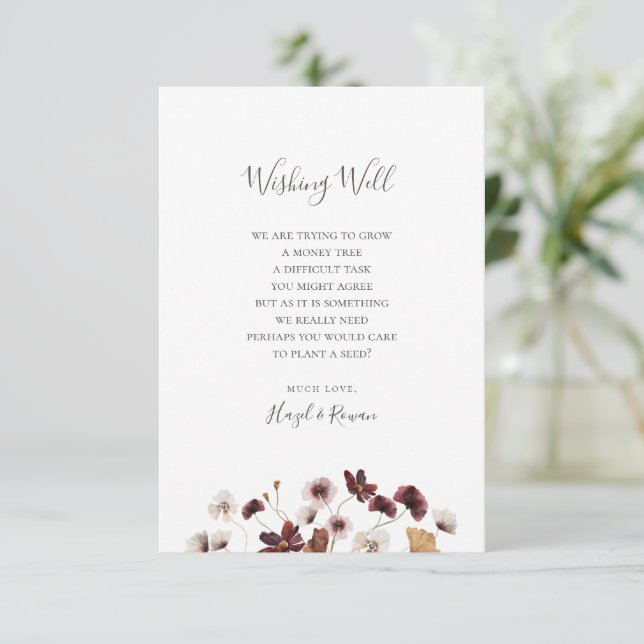 Carte D'accompagnement Fleur sauvage de Cuivre Bourgogne | Mariage Wishin (Debout devant)