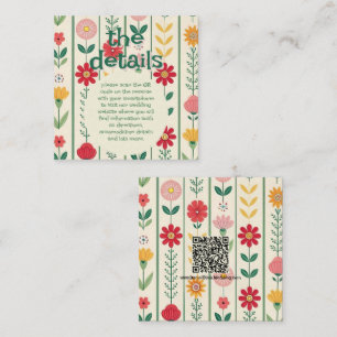 Carte D'accompagnement Fleur sauvage de printemps coloré Meadow Garden Ma