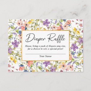 Carte D'accompagnement Fleur sauvage d'été Meadow Baby shower Déchets Raf