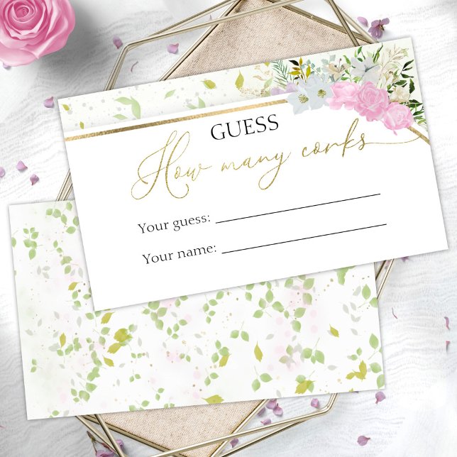 Carte D'accompagnement Fleur sauvage Devine combien de bouchons Fête des  (Créateur téléchargé)